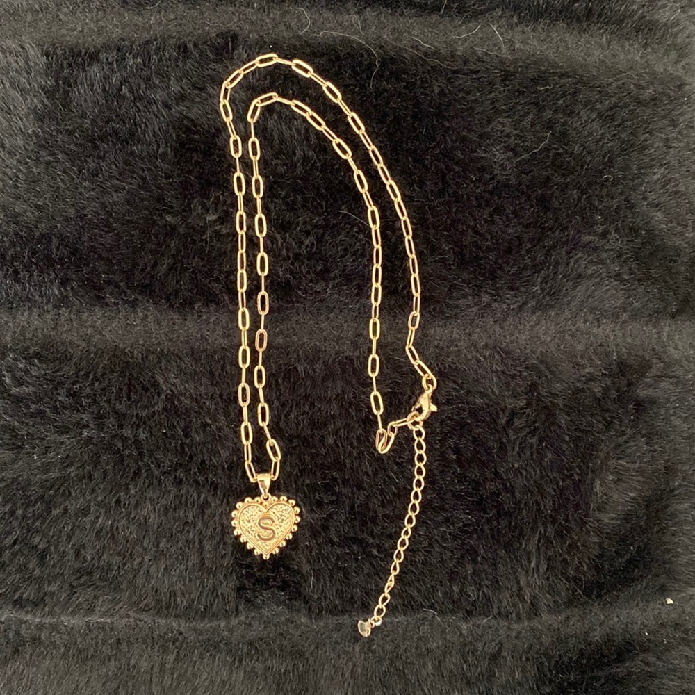 S Heart Chain Necklace
